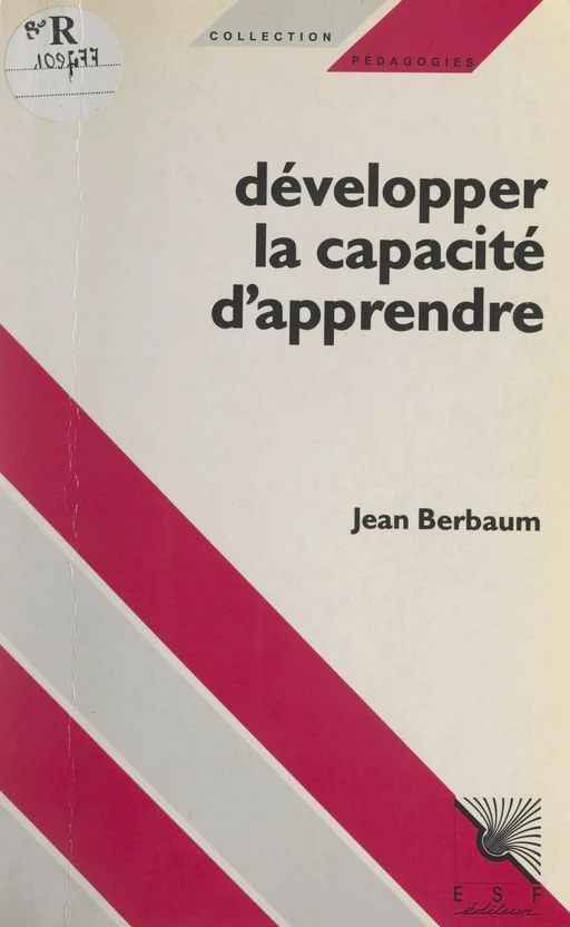 Développer la capacité d'apprendre - Jean Berbaum - FeniXX réédition numérique