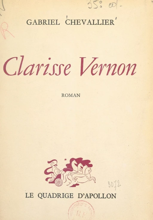 Clarisse Vernon - Gabriel Chevallier - FeniXX réédition numérique