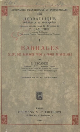 Barrages (1). Calcul des barrages poids à profil triangulaire