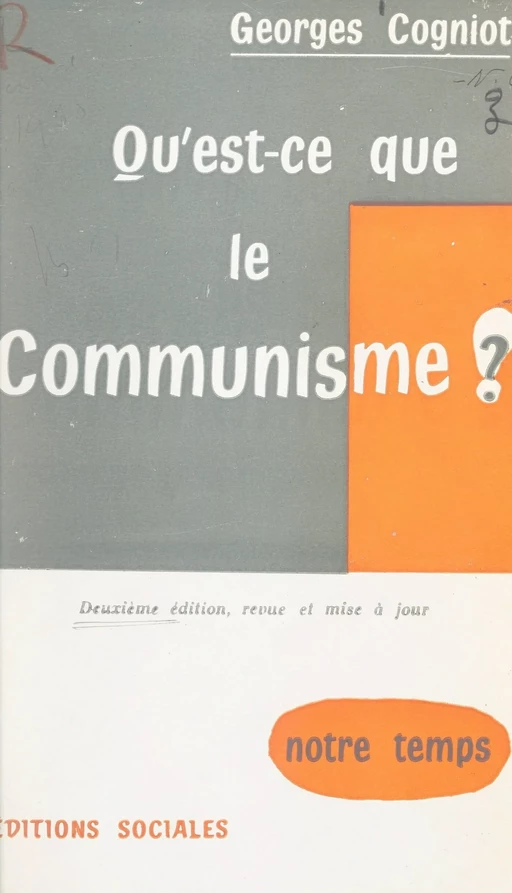 Qu'est-ce que le communisme ? - Georges Cogniot - FeniXX réédition numérique