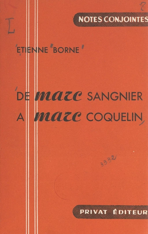 De Marc Sangnier à Marc Coquelin - Étienne Borne - FeniXX réédition numérique