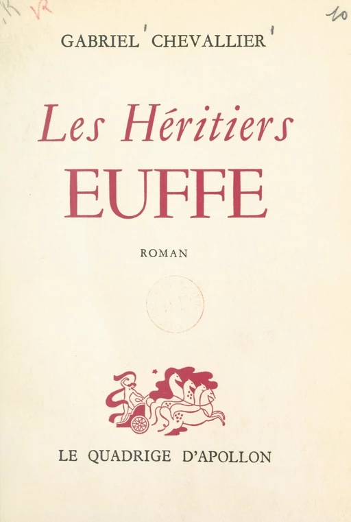 Les héritiers Euffe - Gabriel Chevallier - FeniXX réédition numérique