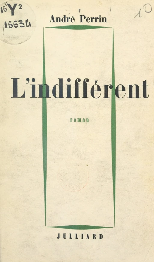 L'indifférent - André Perrin - FeniXX réédition numérique