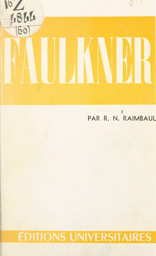 Faulkner - René-Noël Raimbault - FeniXX réédition numérique