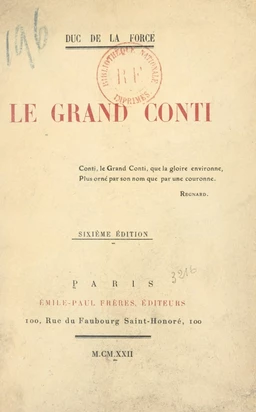 Le grand Conti