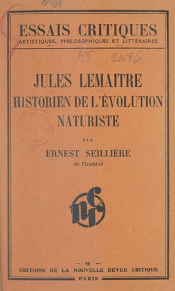 Jules Lemaître, historien de l'évolution naturaliste