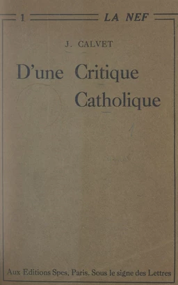 D'une critique catholique