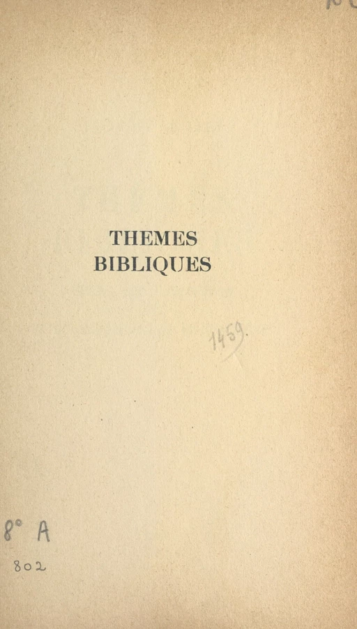 Thèmes bibliques - Jacques Guillet - FeniXX réédition numérique