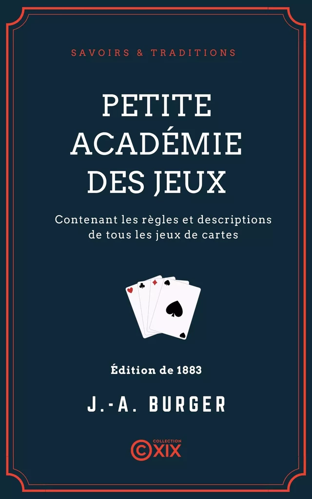 Petite académie des jeux - J.-A. Burger - Collection XIX