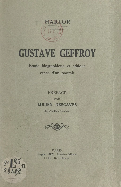 Gustave Geffroy -  Harlor - FeniXX réédition numérique