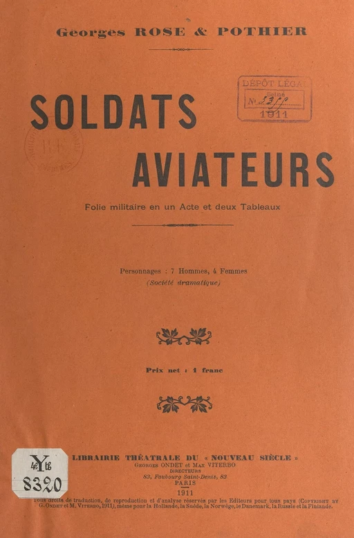 Soldats aviateurs - Charles-Louis Pothier, Georges Rose - FeniXX réédition numérique