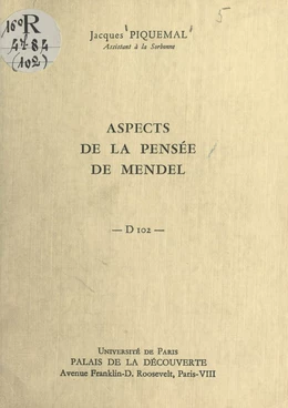 Aspects de la pensée de Mendel