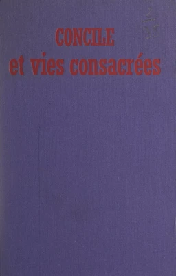 Concile et vies consacrées