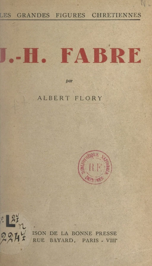 J.-H. Fabre - Albert Flory - FeniXX réédition numérique