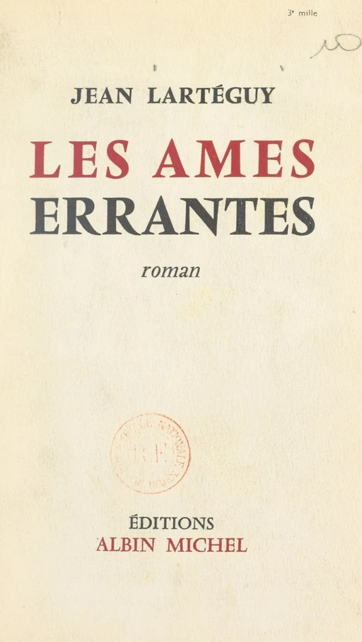 Les âmes errantes - Jean Lartéguy - FeniXX réédition numérique