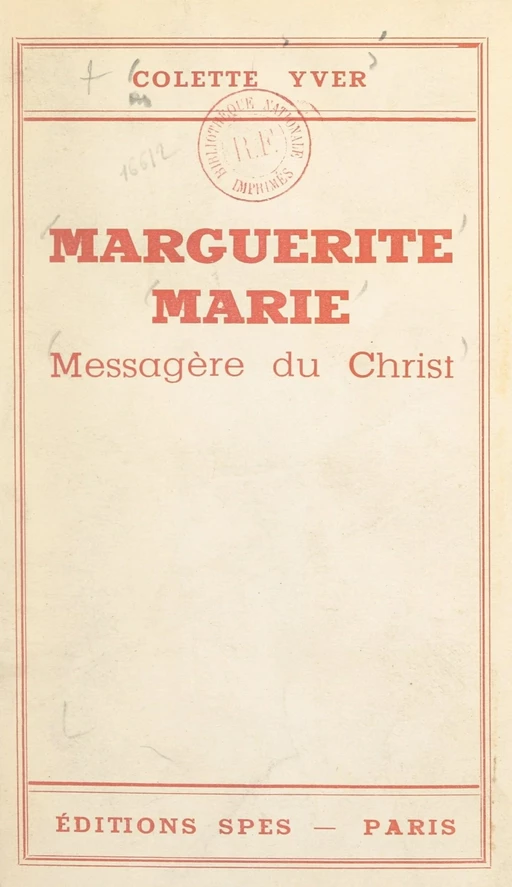 Marguerite Marie - Colette Yver - FeniXX réédition numérique