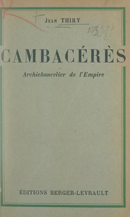 Jean-Jacques-Régis de Cambacérès