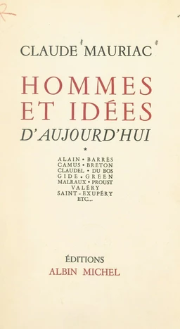 Hommes et idées d'aujourd'hui (1)