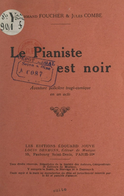 Le pianiste est noir - Jules Combe, Armand Foucher - FeniXX réédition numérique