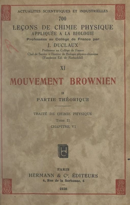 Mouvement brownien (2). Partie théorique