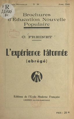 L'expérience tâtonnée