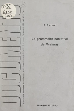 La grammaire narrative de Greimas