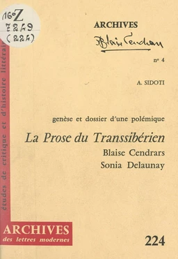 La prose du Transsibérien et de la petite Jehanne de France, Blaise Cendrars-Sonia Delaunay