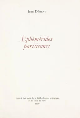 Éphémérides parisiennes