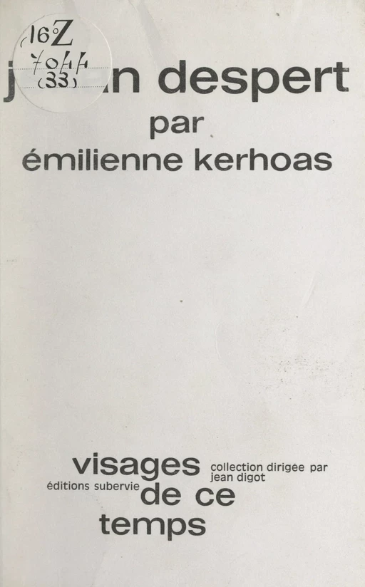 Jehan Despert - Émilienne Kerhoas - FeniXX réédition numérique