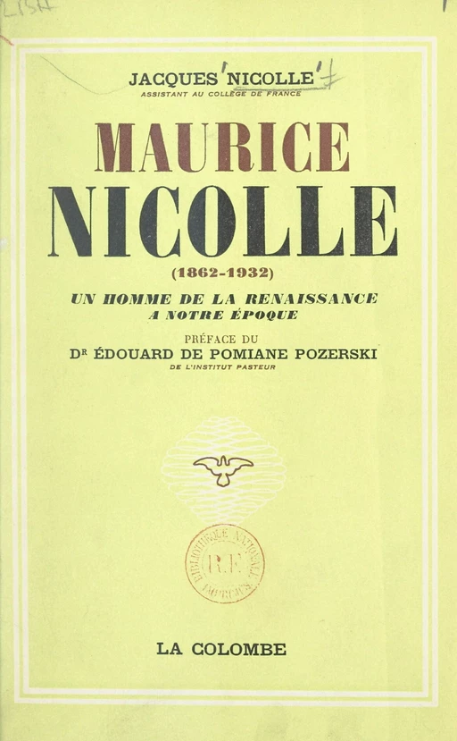 Maurice Nicolle, 1862-1932 - Jacques Nicolle - FeniXX réédition numérique