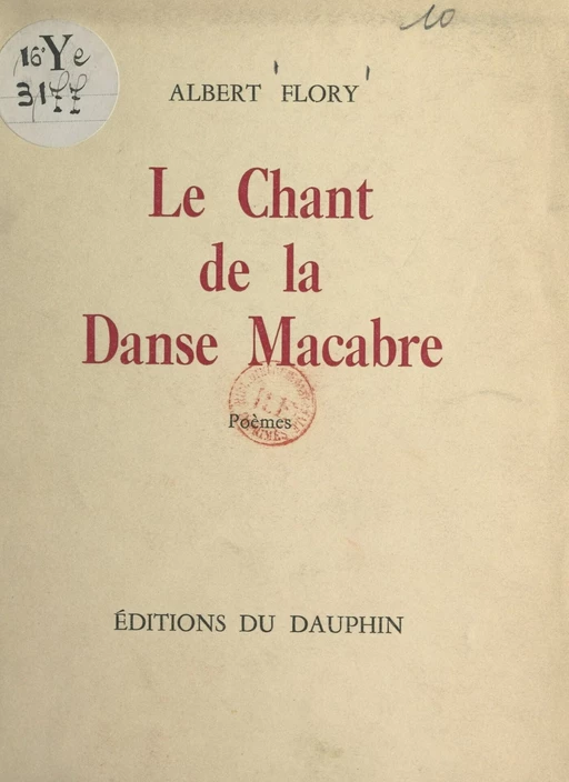 Le chant de la danse macabre - Albert Flory - FeniXX réédition numérique