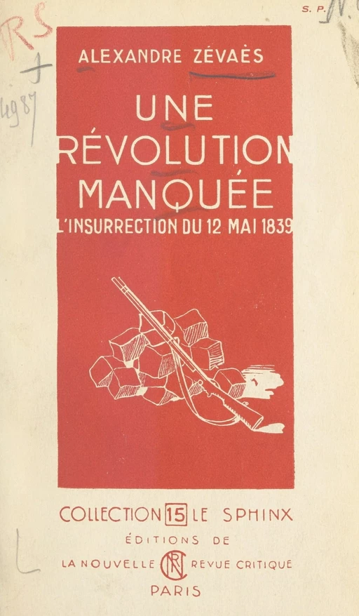 Une révolution manquée - Alexandre Zévaès - FeniXX réédition numérique