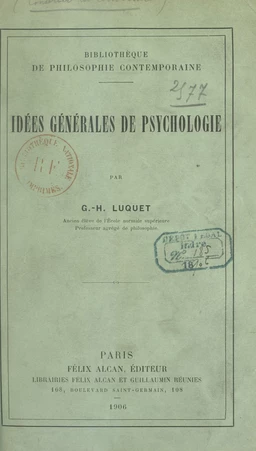 Idées générales de psychologie