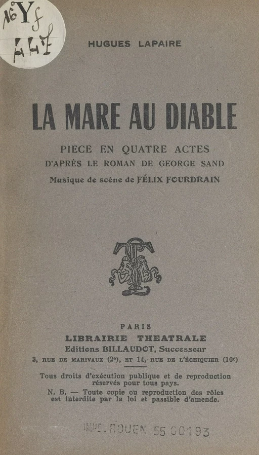 La mare au diable - Hugues Lapaire - FeniXX réédition numérique