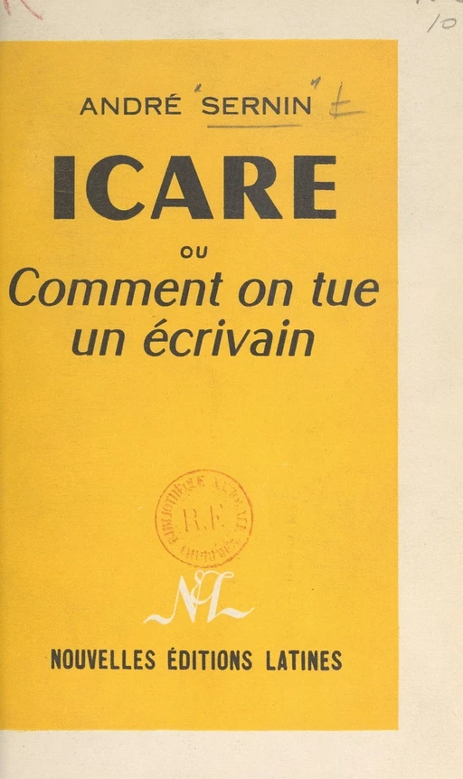 Icare - André Sernin - FeniXX réédition numérique