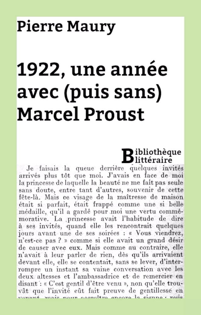 1922, une année avec (puis sans) Marcel Proust - Pierre Maury - Bibliothèque malgache