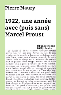 1922, une année avec (puis sans) Marcel Proust