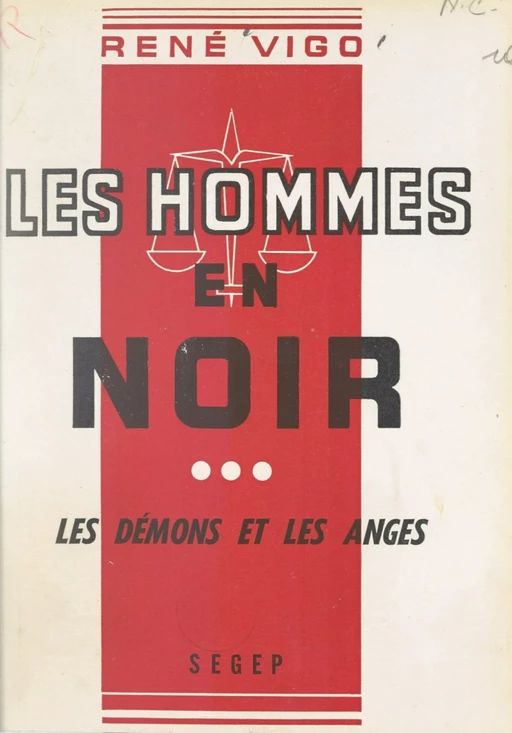 Les hommes en noir (3). Les démons et les anges - René Vigo - FeniXX réédition numérique