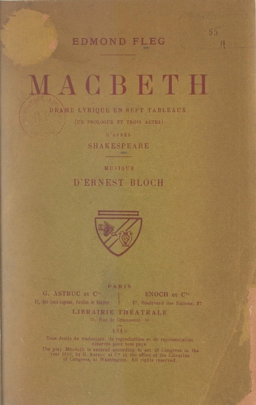 Macbeth - Edmond Fleg - FeniXX réédition numérique