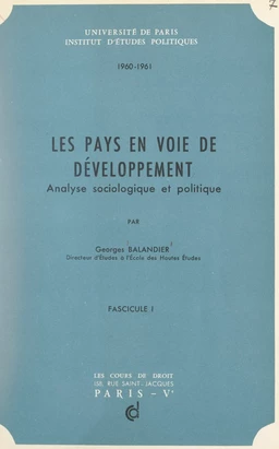 Les pays en voie de développement (1)