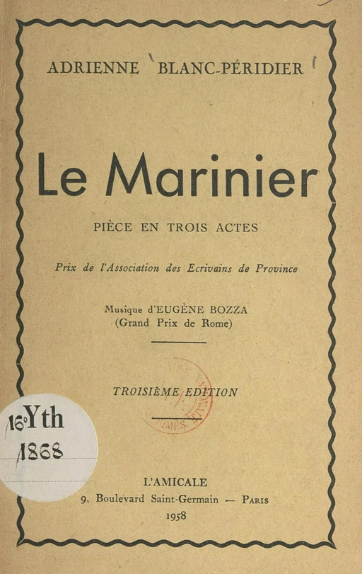 Le marinier - Adrienne Blanc-Péridier - FeniXX réédition numérique