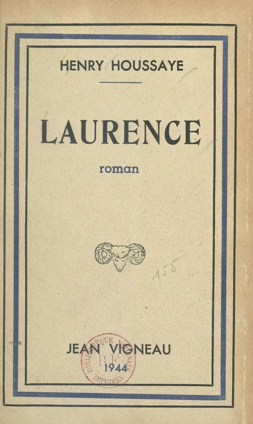 Laurence - Henry Houssaye - FeniXX réédition numérique