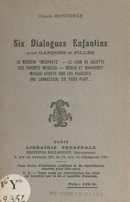 Six dialogues enfantins pour garçons et filles