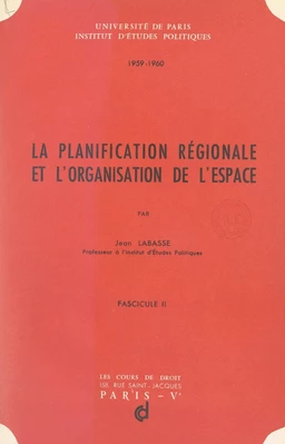 La planification régionale et l'organisation de l'espace (2)