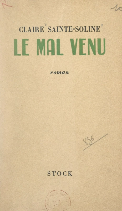 Le mal venu - Claire Sainte-Soline - FeniXX réédition numérique