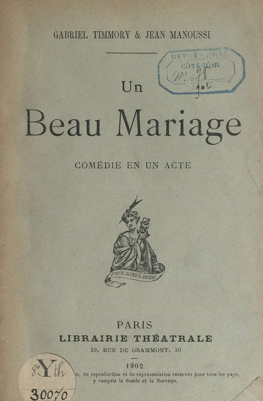 Un beau mariage - Jean Manoussi, Gabriel Timmory - FeniXX réédition numérique