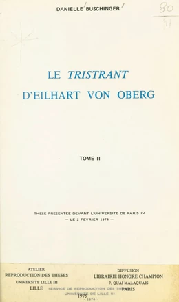 Le « Tristrant », d'Eilhart von Oberg (2)