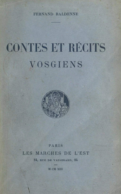 Contes et récits vosgiens - Fernand Baldenne - FeniXX réédition numérique