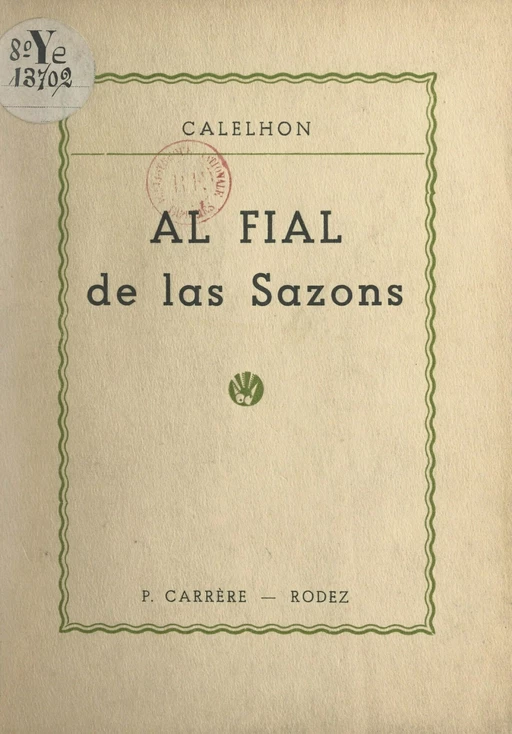 Al Fial de las Sazons -  Calelhon - FeniXX réédition numérique