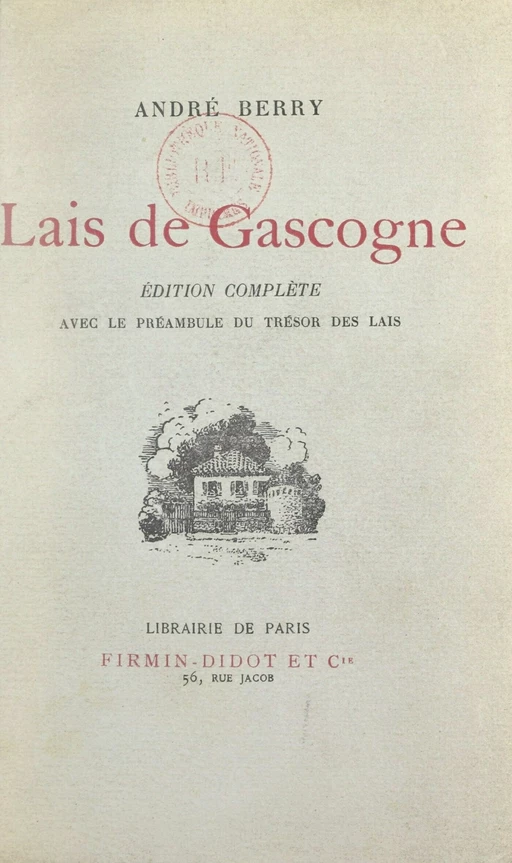 Lais de Gascogne - André Berry - FeniXX réédition numérique